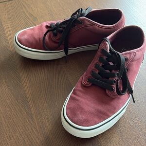 VANS - Men’s Burgundy Canvas Low-top Trainers size 9